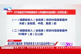 武汉拟实施新政，特殊困难老人可享养老服务补贴，每月最高800元视频封面