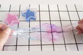 自制色素DIY星空泥，无硼砂高透明，像水晶一样太漂亮了！