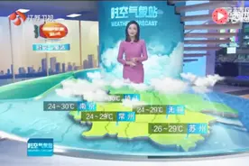 江苏天气预报：南京多云转阴 24~30℃