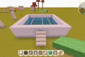 彤彤解说 迷你世界 现代泳池制作教程 还可以比赛游泳呢