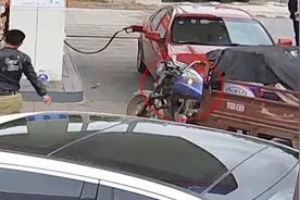 加油站点燃摩托车油箱 疯狂男子被判三年视频封面