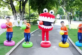 幼儿益智启蒙：五个小朋友蹦蹦跳跳 儿童篮球歌曲2