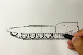 底盘画好了，一辆坦克就差不多画好了，教你画美式坦克