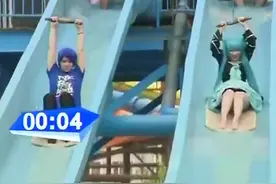 冲关我最棒：小姐姐cos初音，穿小裙子戴假发来闯关！视频封面