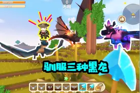 迷你世界：驯服远古黑龙，熔岩黑龙，混乱黑龙！骑上他们真爽！