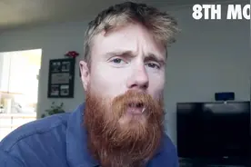 一年不刮胡子的变化会是怎样？小哥用相机记录下，看着蛮有趣的！
