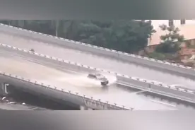 黄河路高架桥积水是何因？图片