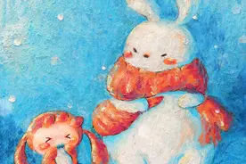 油画棒 | 温暖人心的厚涂小插画图片