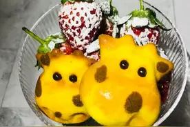 「早餐」呆萌牛牛蛋糕来拜年，牛转新运、牛气冲天、财如牛毛图片