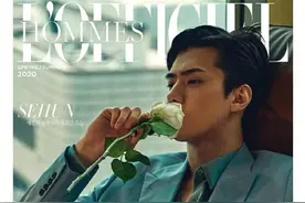 EXO成员吴世勋身着Dior登封，手拿鲜花显贵气风范，痞帅吴总上线图片