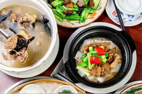 脆皮捞鸡，滋补灵芝汤…一鸡四食，还送牛杂煲图片