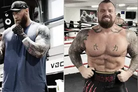 大力士拳击赛再加码，艾迪.霍尔打爆测力器，输家将输钱和纹身图片