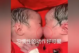 龙凤胎刚出生就一直亲，护士分都分不开，网友：上辈子是情侣图片