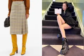 2021最潮鞋款，奶茶色波鞋、工业风格绑带靴、增高厚底鞋大热图片