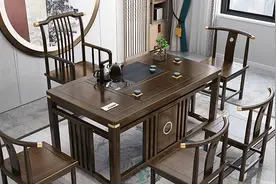 实木茶室：得一方茶桌，品一壶好茶图片