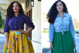 身高160、体重180，这位欧美博主凭什么穿得好看？原因在这两点图片