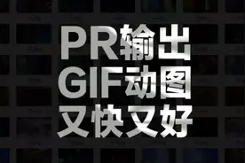 PR中如何快速导出又小又清晰的Gif动图？图片