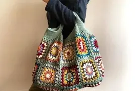 钩针图解 |经典的祖母方格包，一定要收藏图片