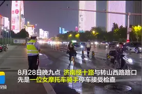 济南夜查“炸街”扰民 12辆大排量摩托车被拦下图片