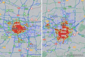 郑州市建成区面积比西安大60%，为何热力图比西安小一圈？图片