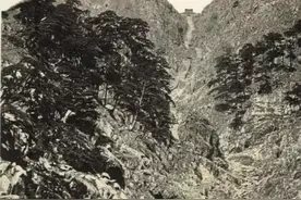 1929年，日本人拍摄88年前的泰山，十八盘如此陡峭图片