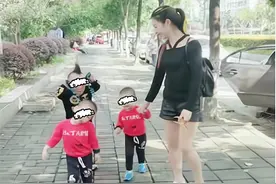 一家人出门游玩，袖珍丈夫却被误当成“孩子”，路人反应让人尴尬图片