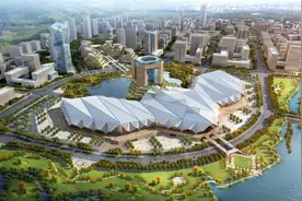 振翅高原，中建八局“C位名角”青海国际会展中心胜利封顶！图片