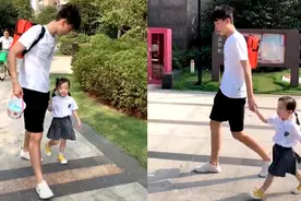 二胎年龄差14岁是啥体验？送妹妹上学，哥哥努力扮嫩生怕被误会图片