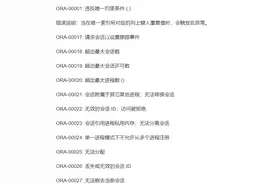 ORACLE 错误代码及解决办法图片