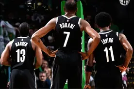 史上最恐怖进攻！篮网三巨头砍104分！欧文被扔水瓶！3：1取赛点图片