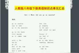 人教版：八年级下册英语单元知识点全汇总！比刷题重要多了图片