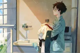 高考后，他抱着不到一岁的妹妹来学校图片