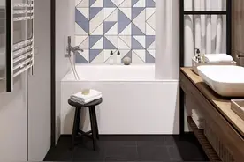 小空间卫浴间，也可以实现泡澡+淋浴图片