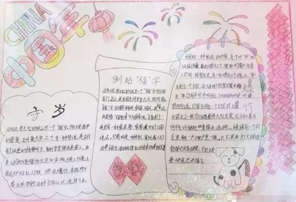 春节手抄报全汇总（附1-6年级春节作文写作思路＋技巧＋范文）