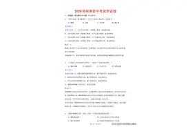 2020年河南省中考化学试卷解析版图片