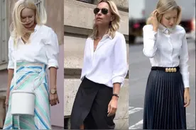 欧美风衬衫的极简穿搭，这一夏季，美得很高级，照穿就有高级质感图片