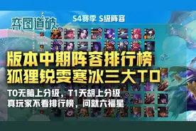 云顶之弈S4赛季阵容排行榜，狐狸锐雯寒冰T0，T1天胡才能玩图片