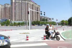 我市首个新型渠化岛建成投用