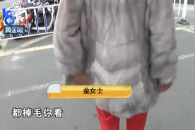 标价9万多的貂毛大衣，一片一片掉，人为原因造成的？图片