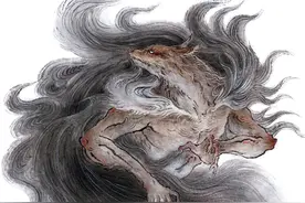 环狗，其为人兽首人身。一曰蝟状如狗，黄色图片