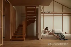 完美利用异形坡面隔热层，130平原木调顶复婚房图片