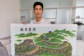 用瓜子壳作画，邢台“瓜子哥”火了图片