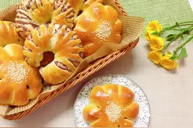 豆沙面包（手揉版）的做法+配方，好吃很美味，面包个个都很诱惑图片