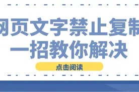 网页文字禁止复制，一招教你解决图片