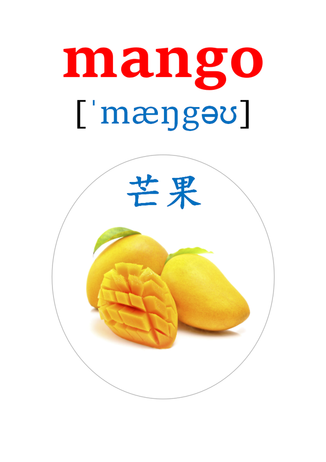 英语卡片来了！20多种水果的英语单词！apple、orange、pear