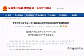 交2万抵5万？安徽公布虚假违法广告典型案例图片