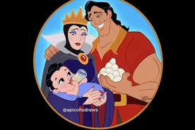 《迪士尼》的反派+反派=恶棍夫妇？邪恶王后也有温柔的一面图片