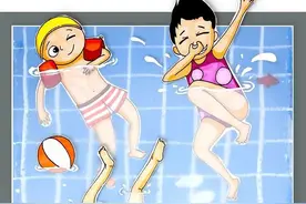 儿童绘画教程｜这样画夏天的游泳池，超有趣的创意图片