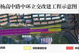 杨高中路中环立交改造明晚开工，绕行示意图在此！图片