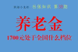 退休养老金能领1700元，属于什么水平？图片